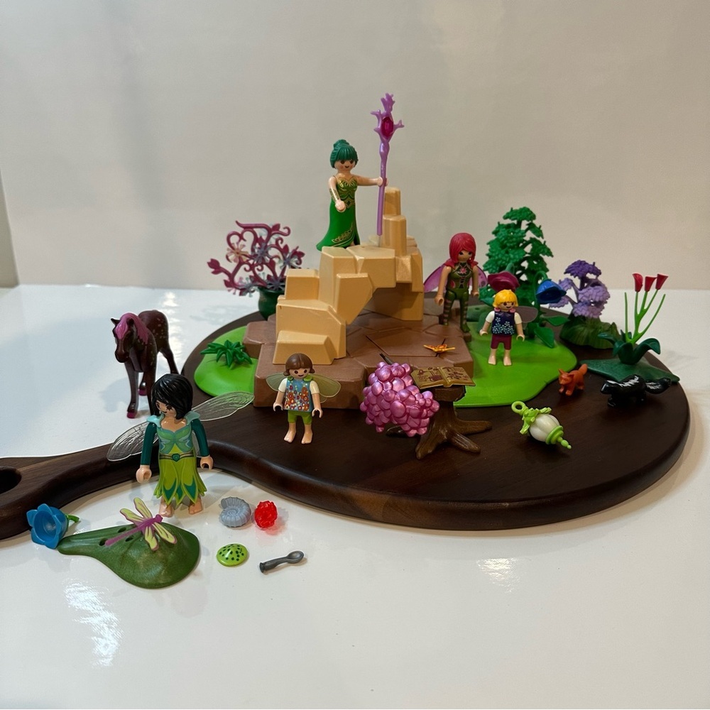 Playmobil Fairy Forest Playset Lot Figures, Animals, Tree, Plants & Accessories